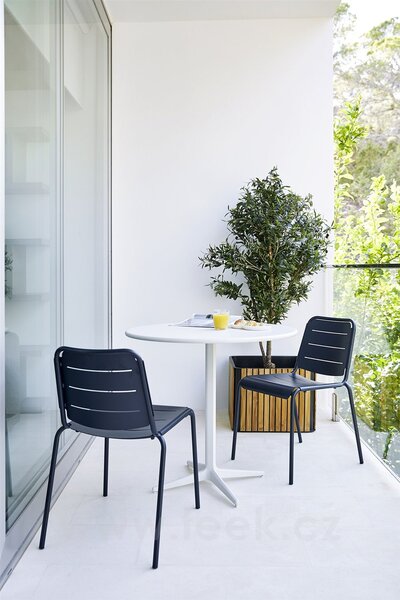 Cane-line Rám pro bistro stolek Drop, Cane-line, 57x57x73 cm, rám hliník barva lava grey