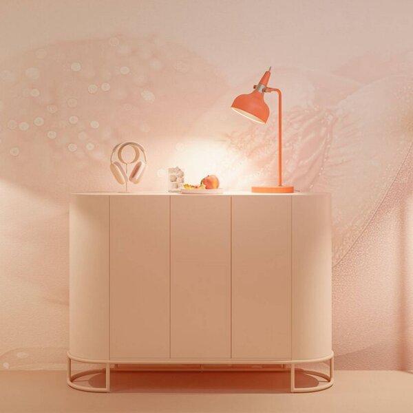 Paulmann Stolní lampa Juna STYLE, broskvová, výška 51 cm, kov, Žlutá / oranžová, Obývací pokoj / jídelna, kov, Moderní