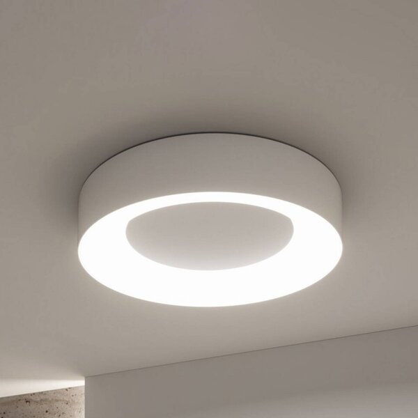 Paulmann LED stropní svítidlo Smart Casca, bílé, Ø 40 cm, RGBW, IP44, stmívatelný, Bílá / opál, Obývací pokoj / jídelna, kov, Moderní