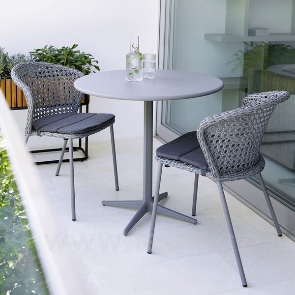 Cane-line Rám pro bistro stolek Drop, Cane-line, 57x57x73 cm, rám hliník barva lava grey