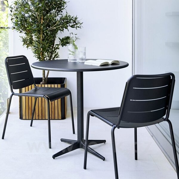 Cane-line Rám pro bistro stolek Drop, Cane-line, 57x57x73 cm, rám hliník barva lava grey