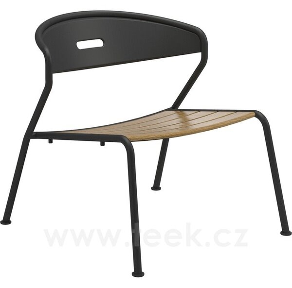 Gloster Hliníkové nízké křeslo Curve, Gloster, 75x86x73,5 cm, tmavě šedá (meteor)