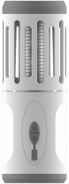 LED Přenosná nabíjecí lampa s lapačem hmyzu LED/6W/1800 mAh IPX4 bílá/šedá