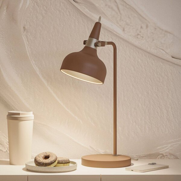 Paulmann Stolní lampa Juna STYLE, hnědá, výška 51 cm, kov, Hnědá / rez, Obývací pokoj / jídelna, kov, Moderní