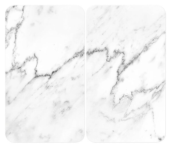 Sada 2 skleněných krytů na sporák Wenko Marble, 52 x 30 cm