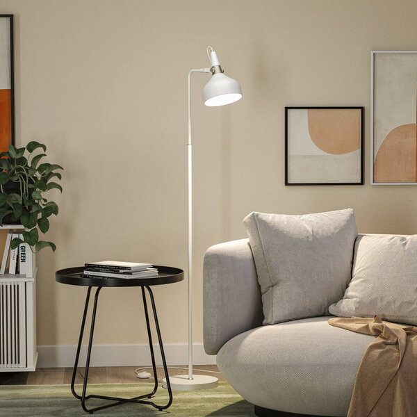 Paulmann Stojací lampa Juna STYLE, bílá, výška 158 cm, kov, Bílá / opál, Obývací pokoj / jídelna, kov, Moderní, stojací lampa