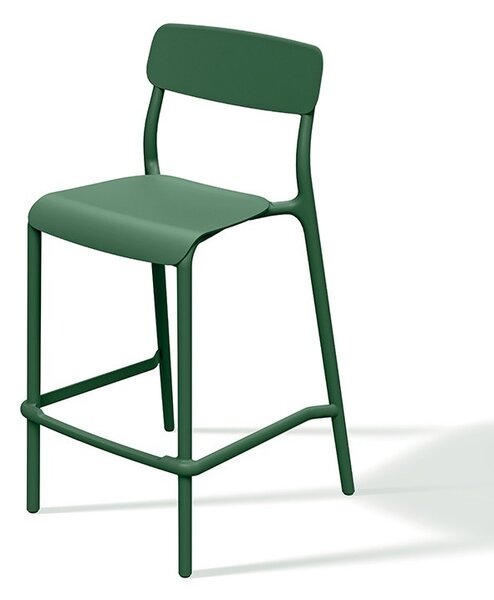 Prosperplast Zahradní vysoká barová židle Rimos 52x54,5x107,5 cm tmavě zelená