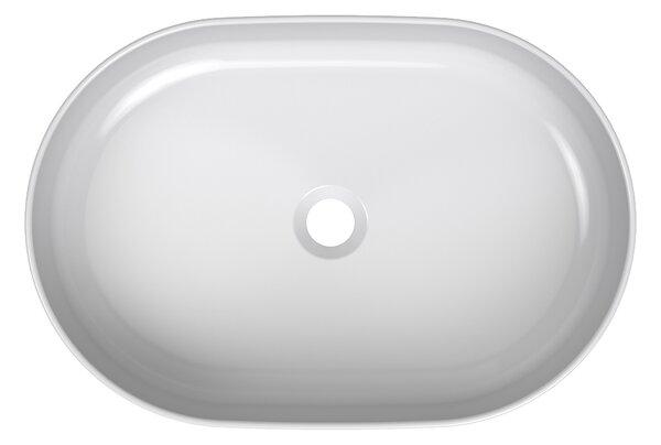Ravak Ceramic umyvadlo 55x37 cm oválné na pult bílá lesk XJX01155001