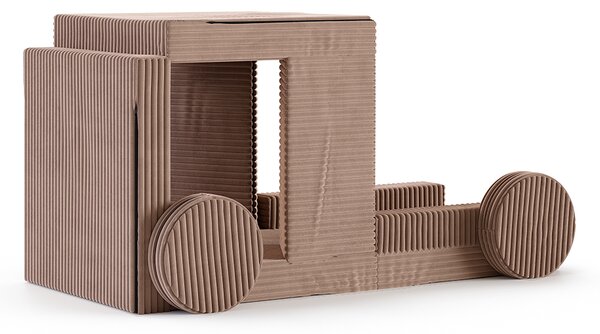 Rozkládací pohovka VARIANT HNĚDÁ SZTRUKS 160x80