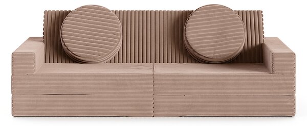 Rozkládací pohovka VARIANT HNĚDÁ SZTRUKS 160x80