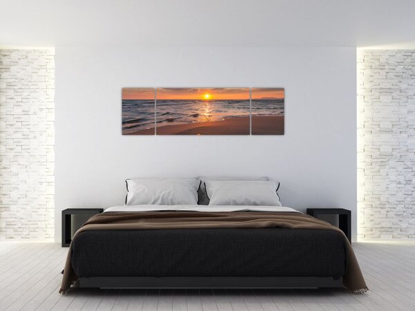 Obraz srdce v písku (170x50 cm)