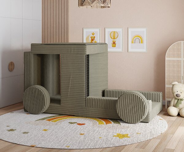 Rozkládací pohovka VARIANT OLIVOVĚ ZELENÁ SZTRUKS 160x80