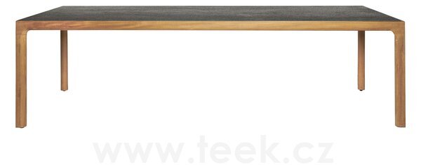Tribu Teakový jídelní stůl Illum, Tribu, obdélníkový 212x100x76 cm, rám teak, deska keramika dekor sabbia