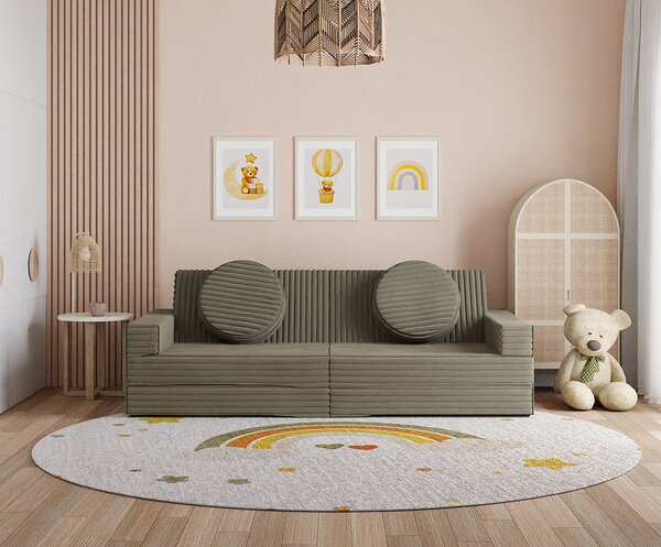 Rozkládací pohovka VARIANT OLIVOVĚ ZELENÁ SZTRUKS 160x80