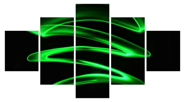 Obraz - neonové vlny (125x70 cm)