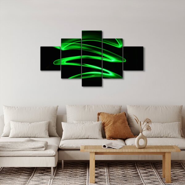 Obraz - neonové vlny (125x70 cm)