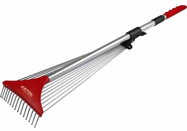 Extol Premium - Nastavitelné hrábě s teleskopickou násadou 80-158 cm