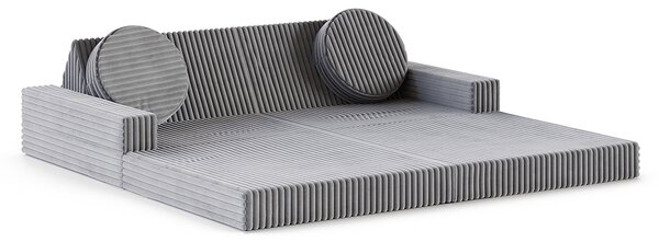 Rozkládací pohovka VARIANT TMAVĚ ŠEDÁ SZTRUKS 160x80