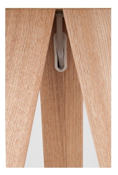 Bílá stojací lampa Zuiver Tripod Wood, ø 50 cm