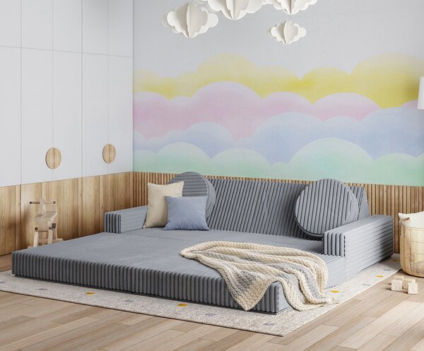 Rozkládací pohovka VARIANT TMAVĚ ŠEDÁ SZTRUKS 160x80