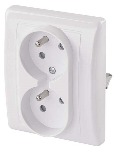 Dvojitá zásuvka domovní FRENCH 250V/16A
