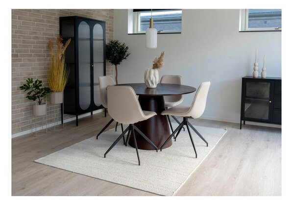 Kulatý jídelní stůl s deskou v dekoru ořechového dřeva ø 120 cm Bolton – House Nordic