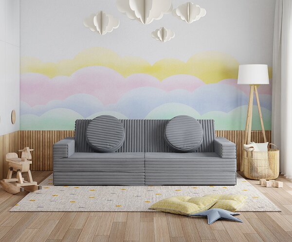 Rozkládací pohovka VARIANT TMAVĚ ŠEDÁ SZTRUKS 160x80