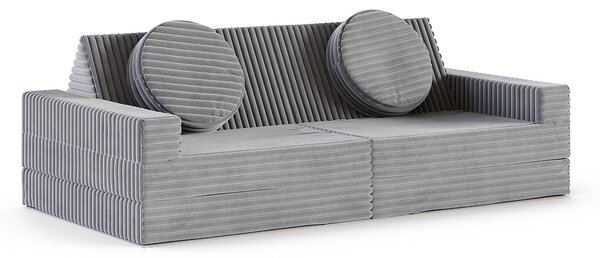 Rozkládací pohovka VARIANT TMAVĚ ŠEDÁ SZTRUKS 160x80