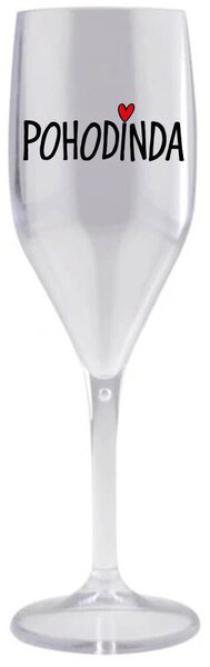 POHODINDA - čirá nerozbitná prosecco sklenice 150 ml