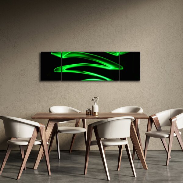 Obraz - neonové vlny (170x50 cm)