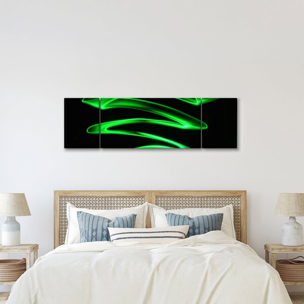 Obraz - neonové vlny (170x50 cm)