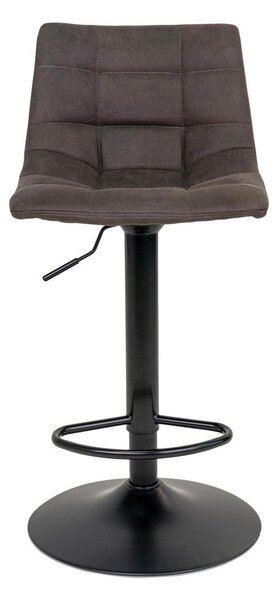 Tmavě šedé čalouněné barové židle v sadě 2 ks s nastavitelnou výškou (výška sedáku 63 cm) Middelfart – House Nordic