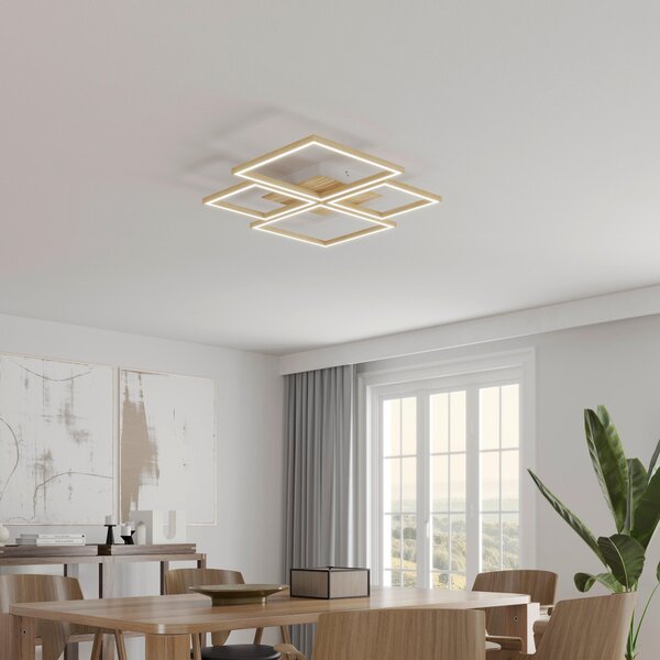 STROPNÍ LED SVÍTIDLO, 75,5/75,5/5 cm Novel - Stropní svítidla