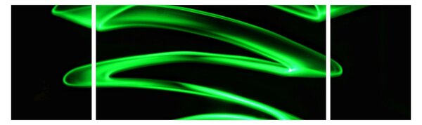 Obraz - neonové vlny (170x50 cm)