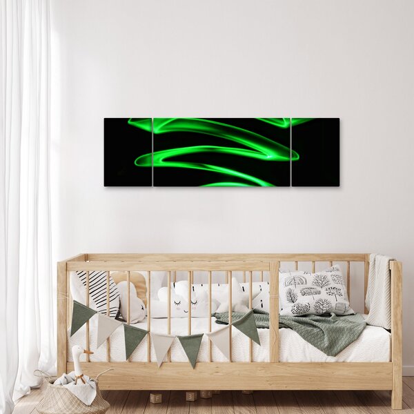 Obraz - neonové vlny (170x50 cm)