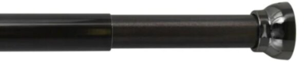 Spirella tyč na sprchový závěs KRETA, bez vrtání, matně černá, hliník, 75 - 125 cm