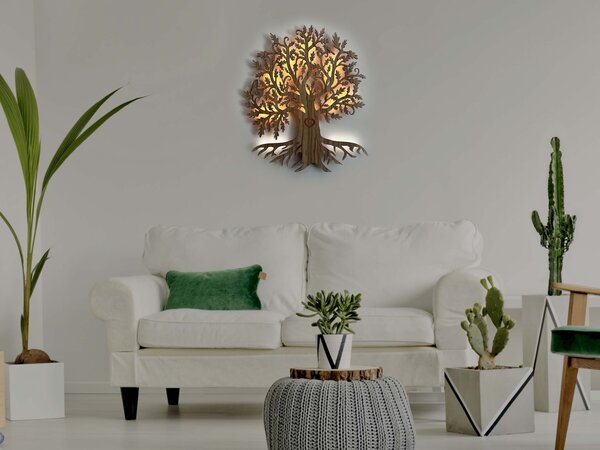 "Dub" světelný strom 230V 45x55cm provedení povrchu: dub světlý