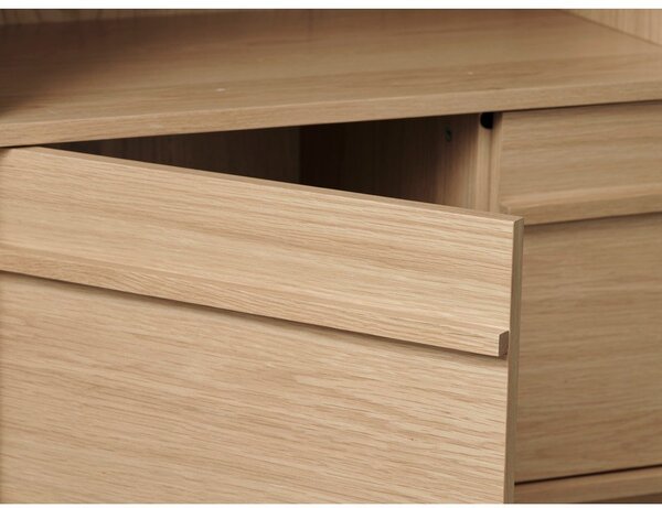 Knihovna v dekoru dubu v přírodní barvě 140x90 cm Ponza – Unique Furniture