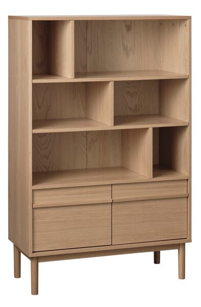 Knihovna v dekoru dubu v přírodní barvě 140x90 cm Ponza – Unique Furniture