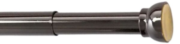 Spirella tyč na sprchový závěs KRETA, bez vrtání, titanově černá, hliník, 75 - 125 cm