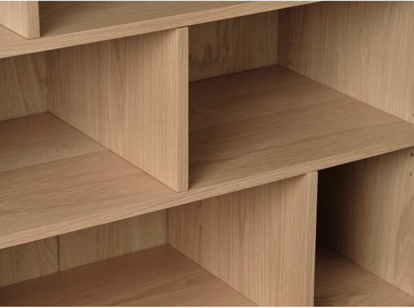 Knihovna v dekoru dubu v přírodní barvě 140x90 cm Ponza – Unique Furniture