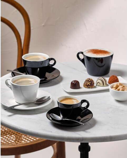 Černý porcelánový šálek na cappuccino 160 ml Barista – BonBistro