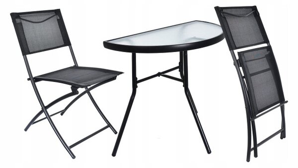 Set dvou zahradních židlí SIESTA černý
