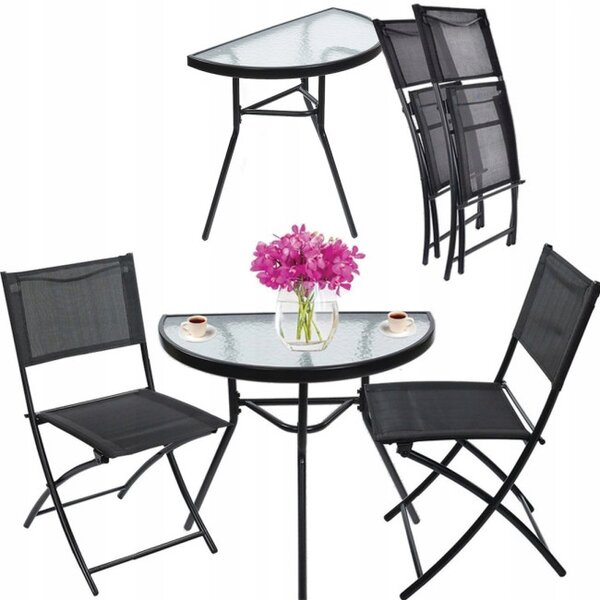 Set zahradního nábytku BISTRO černý