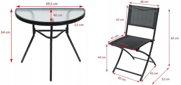 Set zahradního nábytku BISTRO černý