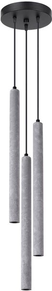 Sollux Lighting Pastelo závěsné svítidlo 3x8 W černá-šedá/popelavá SL.1273