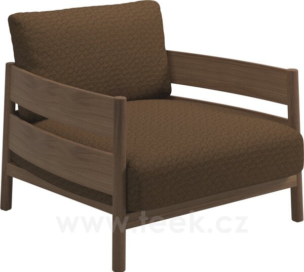 Gloster Teakové nízké křeslo Haven, Gloster, 94x91x82,5 cm, rám teak, sedáky kat. B barva dle vzorníku