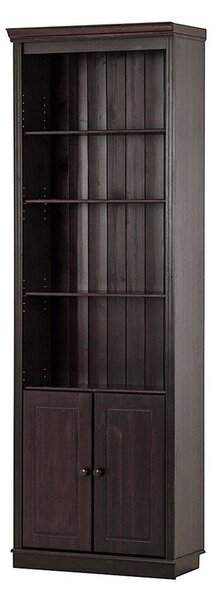 Hnědá knihovna z borovicového dřeva 74x223 cm Anita – Støraa