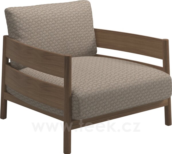 Gloster Teakové nízké křeslo Haven, Gloster, 94x91x82,5 cm, rám teak, sedáky kat. B barva dle vzorníku