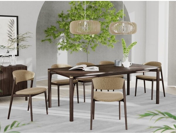Hnědý rozkládací jídelní stůl 95x180 cm Arun – Unique Furniture